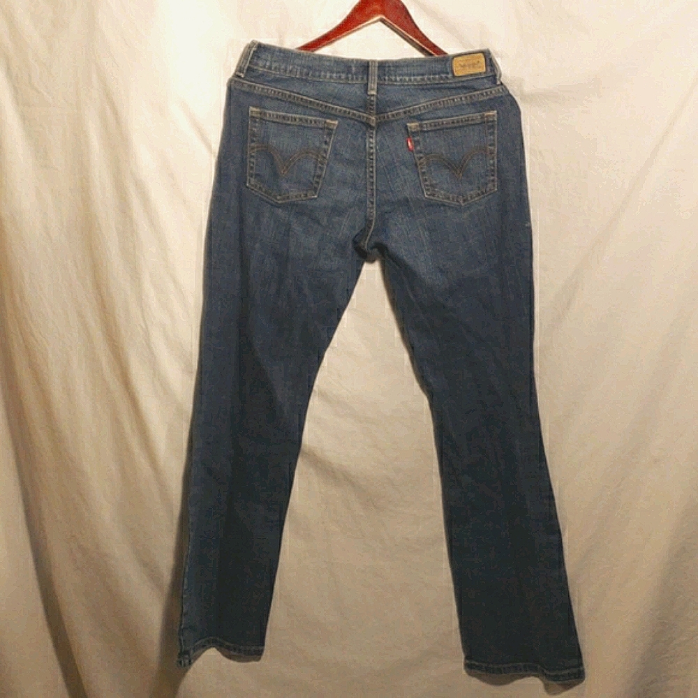 VTG Levi's 515 darker mid blue denim jeans women 6 short Boot Cut